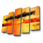 Viieosaline reproduktsioon Puud k&otilde;rbes