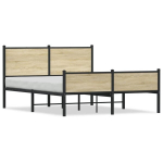 kaheinimese voodi，t&auml;iskasvanu voodi，metallist voodiraam ilma madratsita Sonoma tamm 140x190 cm CFE4028309
