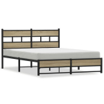 kaheinimese voodi，t&auml;iskasvanu voodi，metallist voodiraam ilma madratsita Sonoma tamm 160x200 cm CFE9672735