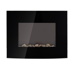 HOMCOM elektrikamin kaminahi elektriline 2 v&otilde;imsusastet reguleeritav 900/1800 W LED 65 x 11,4 x 52 cm roostevaba teras must