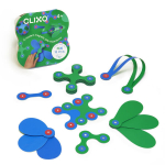 Magnetilised klotsiid Clixo - Itsy Pack - roheline - sinine - 18 tk.