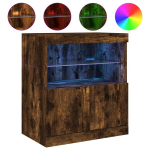 puhvetkapp，kummut，kapp LED-tuledega, suitsutatud tamm, 60 x 37 x 67 cm CFE70759