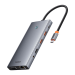 Baseus PortalJoy 13-in-1 USB-C jaotur - 2x HDMI/DP/VGA/USB-A 3.1/USB-C 3.1/USB-A 2.0/PD/RJ45/SD/TF/AUX, Halliv&auml;rvi