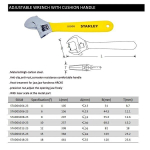 Stanley reguleeritav v&otilde;ti 4-18 tolli multifunktsionaalne universaalne v&otilde;tme-stad01018-18-18col-55mm