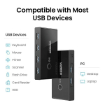 Ugreen USB -l&uuml;liti 3.0 4 seadme jagamise jaoks - 5Gbps USB -A 3.0