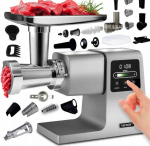 Hakklihamasin Lihaveski Yoer GrindForce MG02S, 2500 W, 4 kg/min, 7-&uuml;hes, riivimise, mahlapressi, k&uuml;psiste ja pasta valmistamise funktsioonidega, metallist