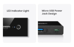 Ugreen USB 3.0/2.0 l&uuml;liti arvuti, klaviatuur, hiire, printer - 5Gbps USB -A 3.0