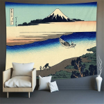 Fuji m&auml;gi ja suur Kanagava laine seinavaip - Jaapani seina kaunistamine - 4, 180x250cm