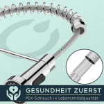 K&ouml;&ouml;gi kraan, k&otilde;rge vibuga k&otilde;rgsurvega k&ouml;&ouml;gi kraan koos t&otilde;mmatud du&scaron;isegiidi kraaniga, k&ouml;&ouml;gi kraan, 360 p&ouml;&ouml;ratud, kaks pihustusfunktsiooni, roostevabast terasest poleeritud kroom