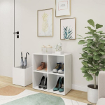 vidaXL esiku jalatsiriiul, valge, 105x35,5x70 cm, puitlaastplaat