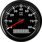 Universaalne 85 mm paadi tahhomeeter Sea Tachomeeter LCD LCD t&ouml;&ouml;tunnid meeter 6000 p/min/min 8000 p/min. Auto tacometro varikataja 12 V/24 V