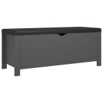 vidaXL hoiukast padjaga, hall, 105 x 40 x 45 cm, puitlaastplaat