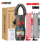 ANENG CM80 Must/Punane Kaks V&auml;rvi Klamp Ammeter 4000 Loeb Multimeeter Nutikas True-RMS AC/DC Vool NCV Testijad T&ouml;&ouml;riistad., CM80 juodas su dėžute