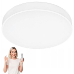 Valge rippuv LED laevalgusti 40 cm, puldiga, 3 valguse v&auml;rvi, loft-stiilis