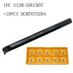 SDUCR07 95 Kraadi Sisemine Treipuur 10tk DCMT21.51 DCMT070204 Karbiid-L&otilde;iketeradega Terase T&ouml;&ouml;tlemiseks ja Roostevaba L&otilde;ikeriist., 1PC S12M-SDUCR07+10PCS DCMT
