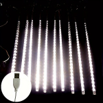 USB Toitega LED Meteooridu&scaron;&scaron; Tuled, Baltas