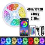 Kosmoseineline USB LED valgusriba, 40 m / 131,2 pėdos (2 ritiniai * 20 m)