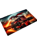 Tulelohe ja Veoauto Muster Vaip, 60 cm x 90 cm / 23,62 colio x 35,43 colio