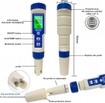 Sanitaartehnilised voolikud, ventiilid Basseini soola tester ja PH-m&otilde;&otilde;tur: digitaalne soolsuse pH-temperatuur EC TDS-m&otilde;&otilde;tur suure t&auml;psusega ujumine