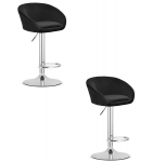 2-osaline baaritoolide komplekt East, 53x46x81, must