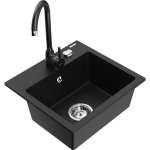 &Uuml;hekordne graniidist valamu Mexen Milo k&ouml;&ouml;gisegistiga Elia, must/kuldne metallic - 6505-75-670101-00