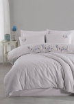 Saheser voodipesukomplekt Nilda Light Grey, 200x220 cm, 6-osaline