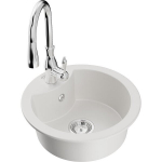 &Uuml;hekordne graniidist valamu Mexen Diego k&ouml;&ouml;gisegistiga Savita, valge - 6512-20-672601-00