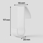 Sillar radiaatori riputid 8tk Vannitoa pesu konksud valge