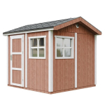 Aiamaja esmaklassiline 5,9 m&sup2; - K252x250x294 cm - P&otilde;randa ja bituumensindlitega - Timbela M913-REDWOOD RED