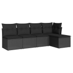 5-osaline aiadiivanikomplekt，aiam&ouml;&ouml;bli komplekt，V&auml;lim&ouml;&ouml;bli komplekt patjadega, must, pol&uuml;rotang CFE313617