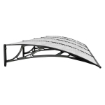 Ukse varikatus, must, 350x100 cm