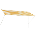 Markiis，sisset&otilde;mmatav varikatus, 300 x 150 cm, kollane ja valge CFE744361