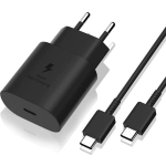 Kiire laadija 25W + USB-C USB-C kaabel Samsung A13 4G-A23-A33 5G-A53 5G-A73 5G-A52-A52 5G-A52s 5G-A72-A72 5G Phonillico&reg;
