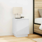 &ouml;&ouml;kapp，&ouml;&ouml;laud，voodikapp LED-tuledega, valge, 38x34x50 cm CFE857897