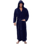 Kleidid meestele, Resort Hotel Home Spa Terry Terry Terry Chalate Fleece Matroob plush pikka kapuutsiga_navy blue_l