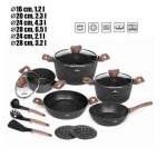 Kivimassist kastrulite komplekt 8518, 15-osaline