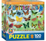 Pusle Eurographics, 6100-5485, Garden Butterflies, 100 tk
