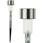 P&auml;ikesepatareiga LED aiavalgusti Elegance Silver Inox