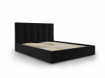Voodi Micadoni Home Phaedra 160x200 cm, veluur, must