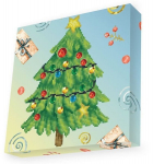 Teemantmosaiik Merry christmas tree, 28x28 cm