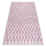 Sisal vaip SISAL SION kontrollige 22129 lamekudumine ecru / fuksia