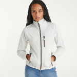 Naiste softshell jakk ANTARTIDA WOMAN, p&auml;rlvalge