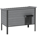 Kassimaja 85x55x70 cm Helehall Puit Plastik