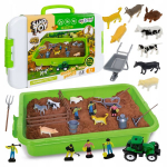 Kineetiline liiv talu figuurid loomad traktor k&auml;ru komplekt lastele Click4Toys