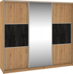Riidekapp Rico L 240D, pruun/must