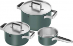 Zwilling Pure 3-poti komplekt Stay-cool silikooniga, roheline