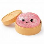Antistress m&auml;nguasi Dumpling 8 cm, pehme pigistav m&auml;nguasi karbikesega, Antistresinis žaislas Dumpling 8 cm, mink&scaron;tas maigomas žaislas su indeliu