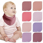 Beebilapid Lulumoon musliinist ilalapid, 8-pakk, 100% puuvill, kreemikas