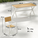 Aiatm&ouml;&ouml;bli komplekt 7-osaline s&ouml;&ouml;gikomplekt 160x86x72 cm teekaluminium