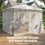 Paviljon 360x300x275 cm Must Metall